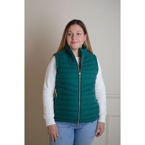 Green Puffer Vest Size XL Roosevelt American College